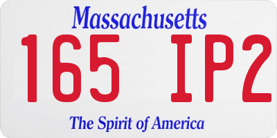 MA license plate 165IP2
