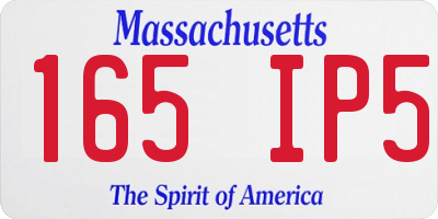 MA license plate 165IP5