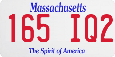 MA license plate 165IQ2