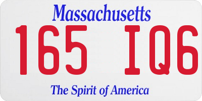 MA license plate 165IQ6