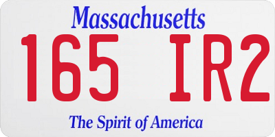 MA license plate 165IR2