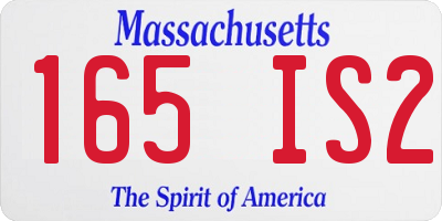 MA license plate 165IS2