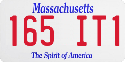 MA license plate 165IT1