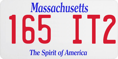 MA license plate 165IT2