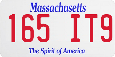 MA license plate 165IT9