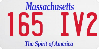 MA license plate 165IV2