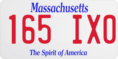 MA license plate 165IX0