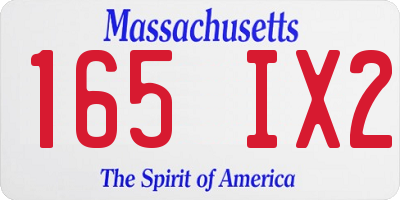 MA license plate 165IX2