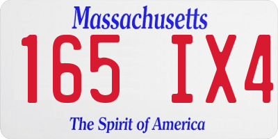 MA license plate 165IX4
