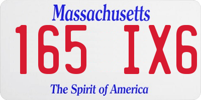 MA license plate 165IX6