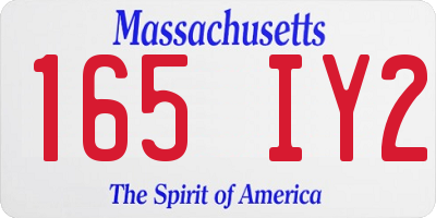 MA license plate 165IY2