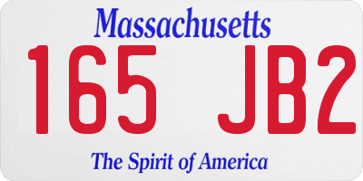 MA license plate 165JB2