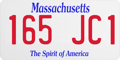 MA license plate 165JC1