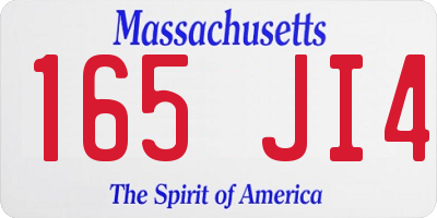MA license plate 165JI4