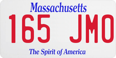 MA license plate 165JM0