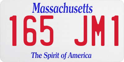 MA license plate 165JM1