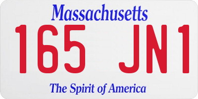 MA license plate 165JN1