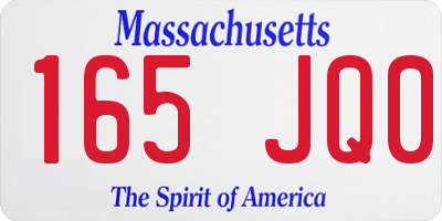 MA license plate 165JQ0