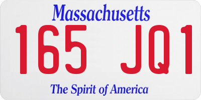 MA license plate 165JQ1