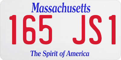 MA license plate 165JS1