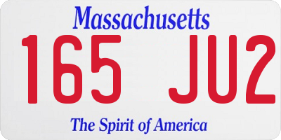 MA license plate 165JU2