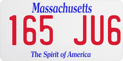 MA license plate 165JU6