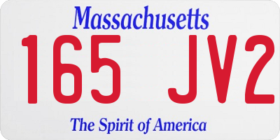 MA license plate 165JV2