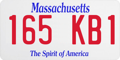 MA license plate 165KB1