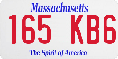 MA license plate 165KB6