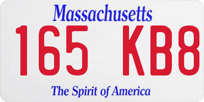 MA license plate 165KB8