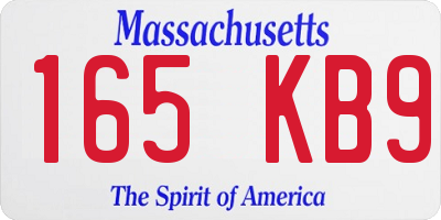 MA license plate 165KB9