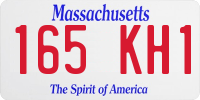 MA license plate 165KH1