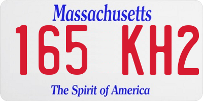 MA license plate 165KH2
