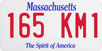 MA license plate 165KM1