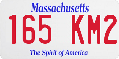 MA license plate 165KM2