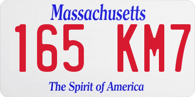 MA license plate 165KM7