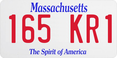 MA license plate 165KR1