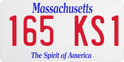 MA license plate 165KS1