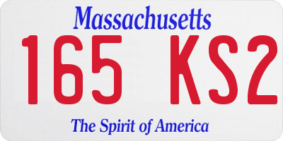 MA license plate 165KS2