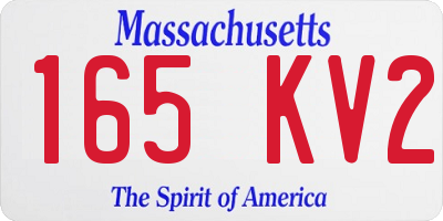 MA license plate 165KV2