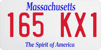 MA license plate 165KX1