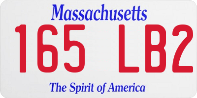 MA license plate 165LB2