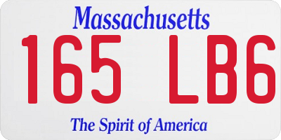 MA license plate 165LB6