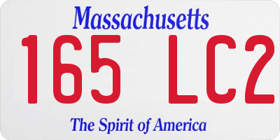 MA license plate 165LC2