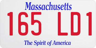 MA license plate 165LD1