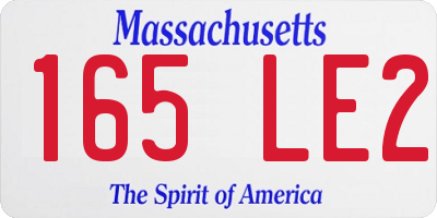 MA license plate 165LE2