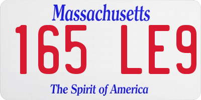 MA license plate 165LE9