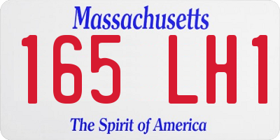 MA license plate 165LH1