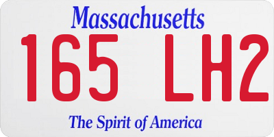 MA license plate 165LH2