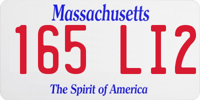 MA license plate 165LI2